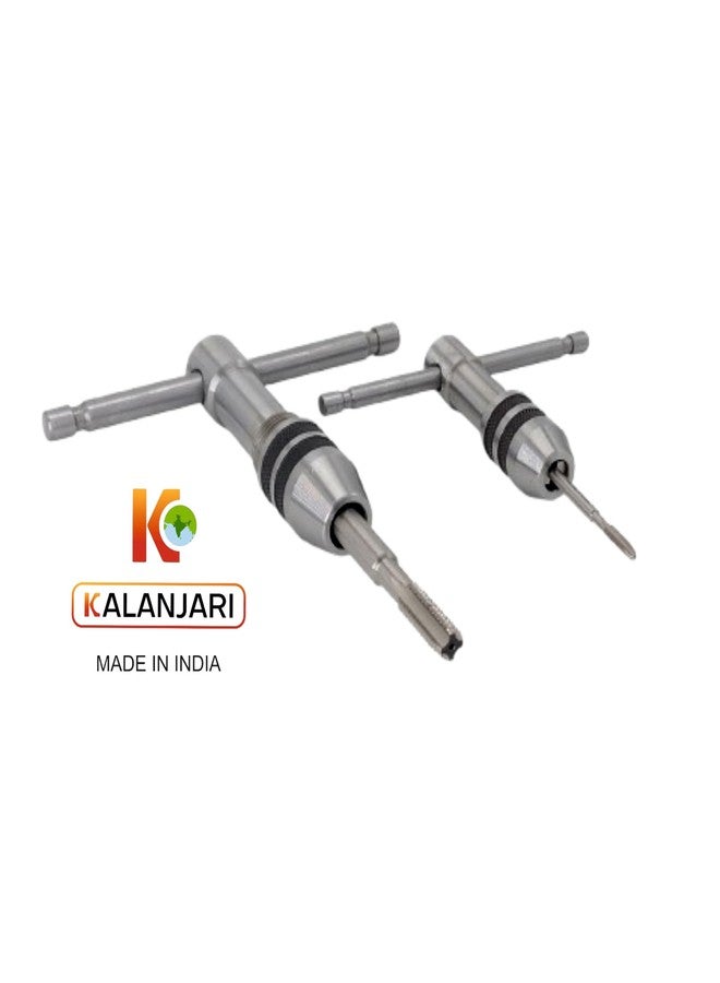 Kalanjari طقم مفاتيح ربط صنابير قابلة للتعديل بمقبض على شكل حرف T من كالينجاري - قطعتان M2-M6 / M6-M12 (من 1/8 بوصة إلى 1/4 بوصة إلى 1/4 بوصة إلى 1/2 بوصة) فك فولاذي صلب قابل للاستبدال - Image 5